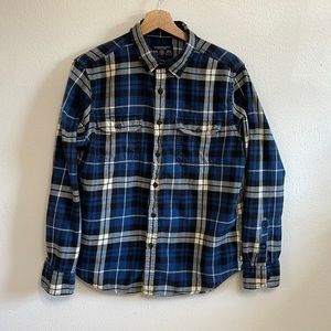 American Eagle Outfitters Men’s Blue Flannel - Large